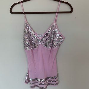 Pink Silk Camisole with sequin design